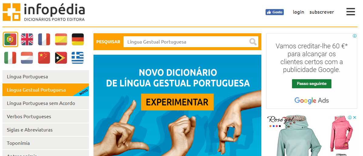 Portal Infopédia disponibiliza dicionário de língua gestual portuguesa